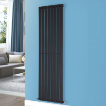 Vertical Designer Radiator 1800 X 546 mm Single Flat Panel Black
