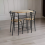 3-Piece Dining Set - Light Oak Table with 2 Chairs, Metal Frame Design 1