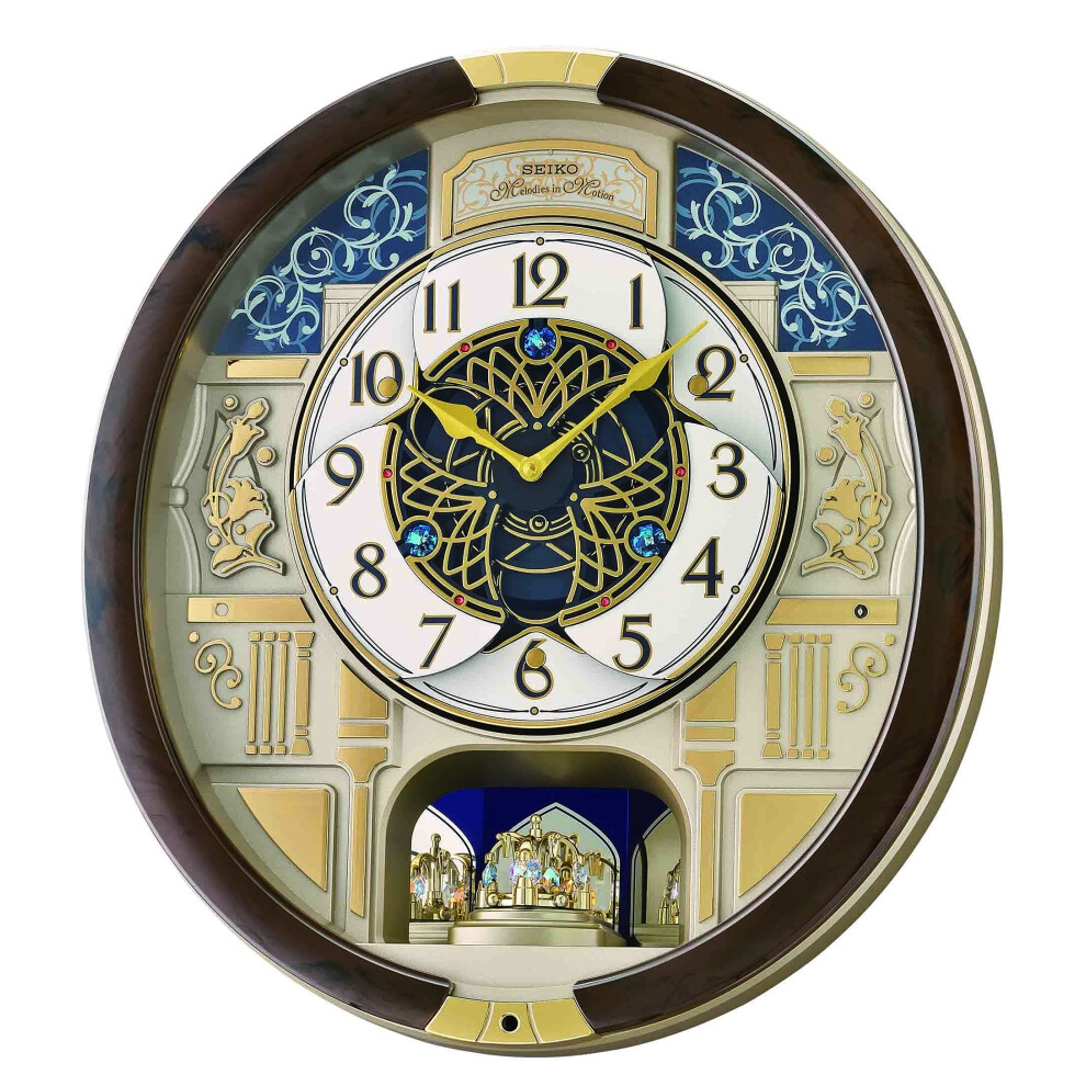 Seiko Melodies in Motion Wall Clock  Golden Trellis