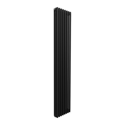 NES Home Traditional Radiator 1800 X 380 mm Vertical Triple Column Matte Black 2