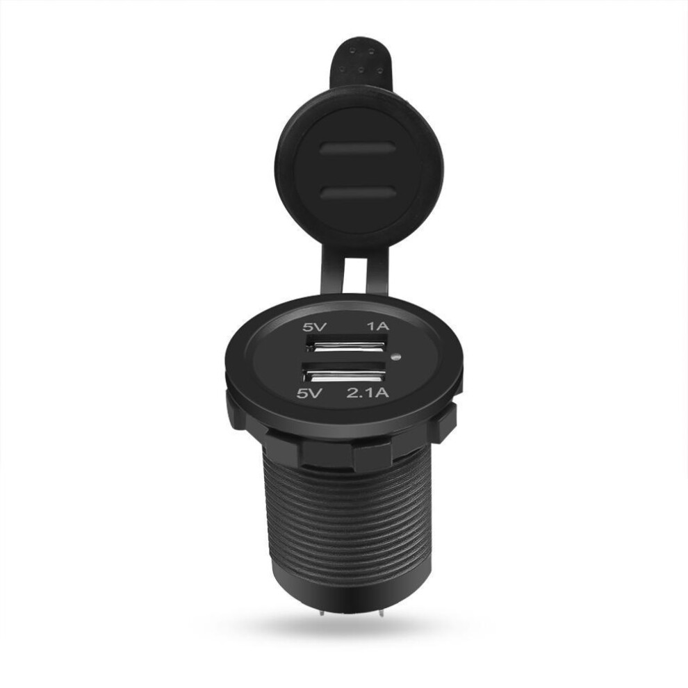 Dc12v-24v Universal Dual Usb Port Car Usb Charger 5v 3.1a Power Outlet Socket For Ipad Iphone Mobile Phones For Car Motorcycle Boat