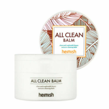Heimish All Clean Balm 50ml Solid balm that becomes oil, then milky rinse; gentle makeup removal, citrus oils, hypoallergenic & paraben-free