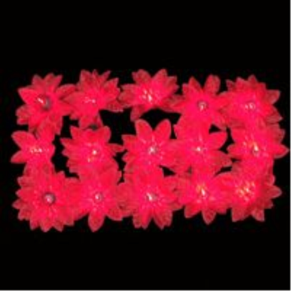 Kurt S Adler  Inc UL0038R Kurt Adler 35Light Red Poinsettia Light Set