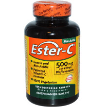 American Health, Ester-C avec Bioflavonoïdes d'Agrumes, 500 mg, 225 Comprimés Végétariens