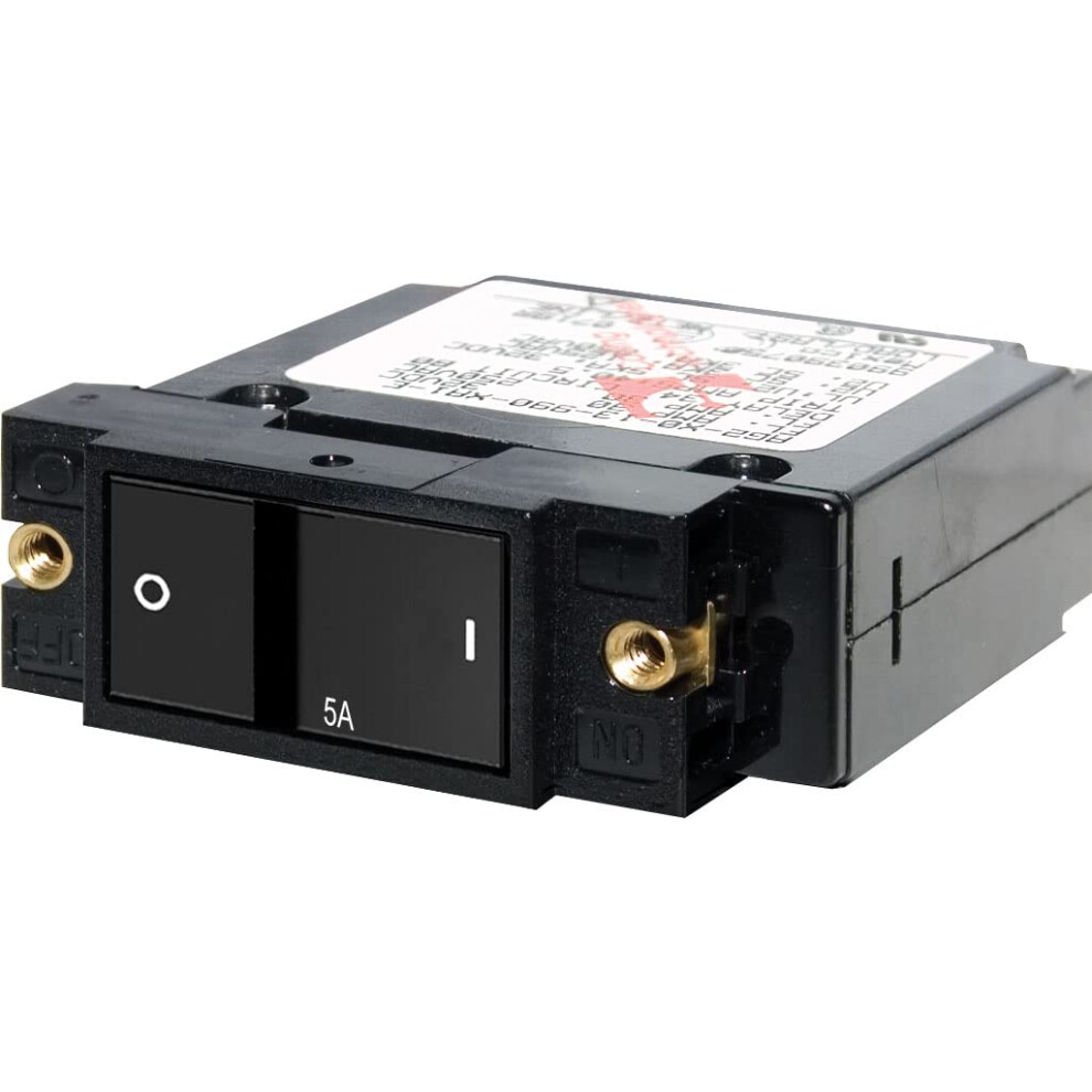 Blue Sea Systems Blue Sea 7400 Single Pole Small Case 2 Flat Rocker Circuit Breaker 5 Amp 632085074005