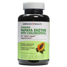 American Health, Papaya Enzym mit Chlorophyll, 250 Kautabletten