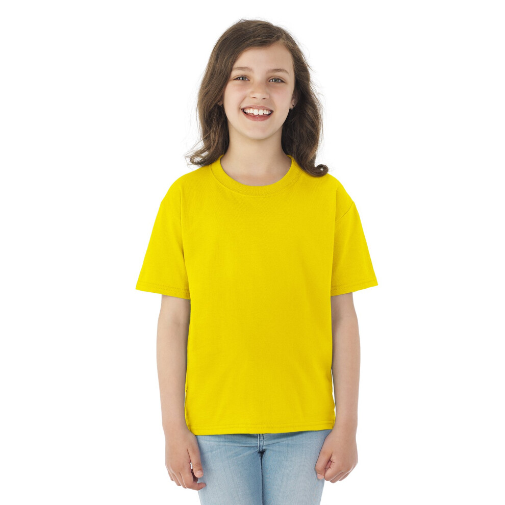 Fruit of the Loom Youth 5 oz HD Cotton TShirtYellowS