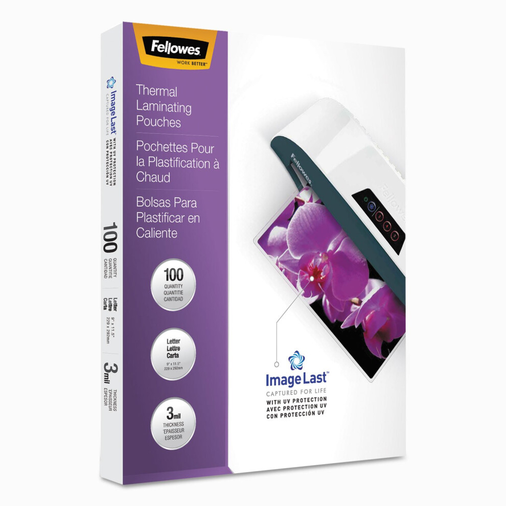 Fellowes 52454 Laminating Pouches 100pk Clear