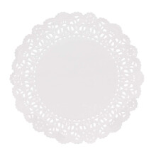Hygloss Produits Sous-verres en Papier Dentelle Ronds, Blanc, 6", 100 Par Paquet (HYX10061)
