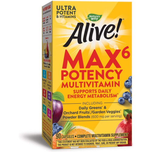 Nature's Way, Alive! Max6 Potenz Multivitamin, 90 Kapseln