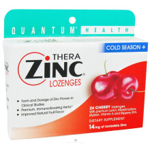 Quantum Health, TheraZinc, Immununterstützung, Kirsche, 24 Lutschtabletten