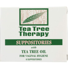Tea Tree Therapy, Zäpfchen mit Teebaumöl für die Vaginalhygiene, 6 Zäpfchen