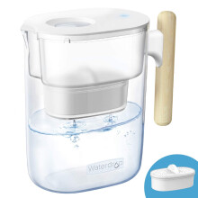 Waterdrop 200Gallon LongLife Chubby 10Cup Water Filter Pitcher with 1 Filter NSF Certified 5X Times Lifetime Reduces PFAS