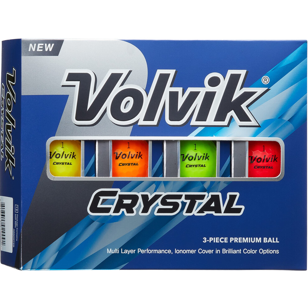 Volvik New Crystal Golf Balls Assorted  Dozen