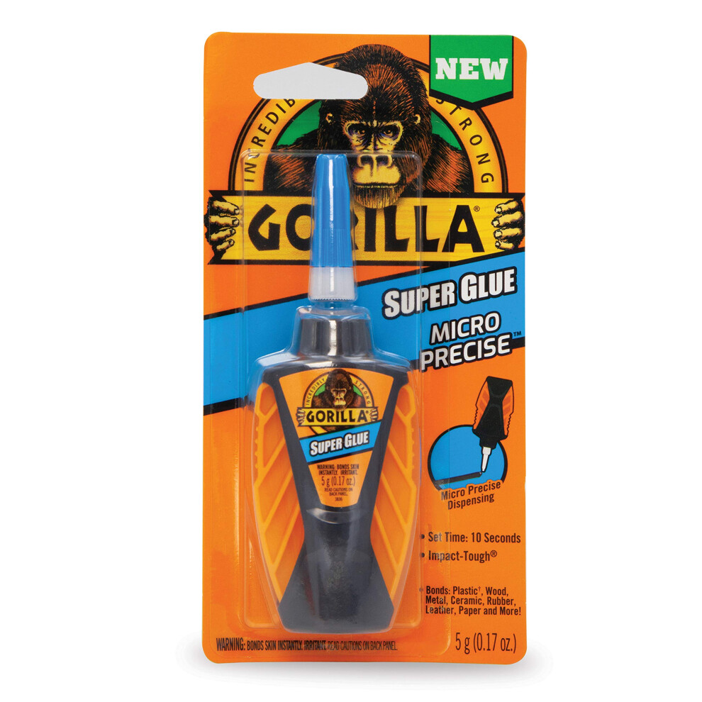 Gorilla Micro Precise Super Glue  5 Gram  Clear  Pack of 1