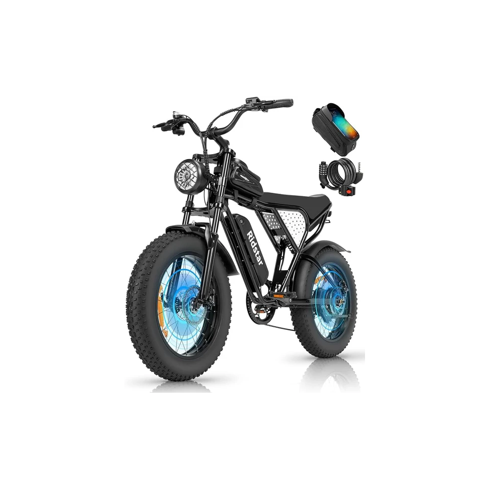 RIDSTAR Q20 Mini Electric Bike 20" Tires 1000W Motor 48V 15Ah Battery