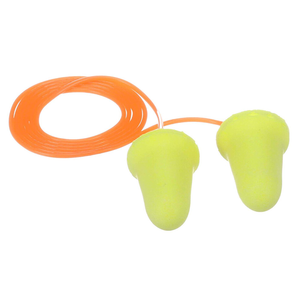 3M Ear Plugs, 200 Pairs/Box, E-A-Rsoft Fx 312-1260, Corded, Disposable Foam Earplugs, Noise Reduction Rating Nrr 33, Drilling, Grinding, Machining, Sa