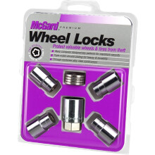 MCGARD 21122 Chrome Regular Shank Wheel Locks (7/16"""" - 20 trdstorlek) - Set med 4 4 ls / 4 brickor / 1 nyckel