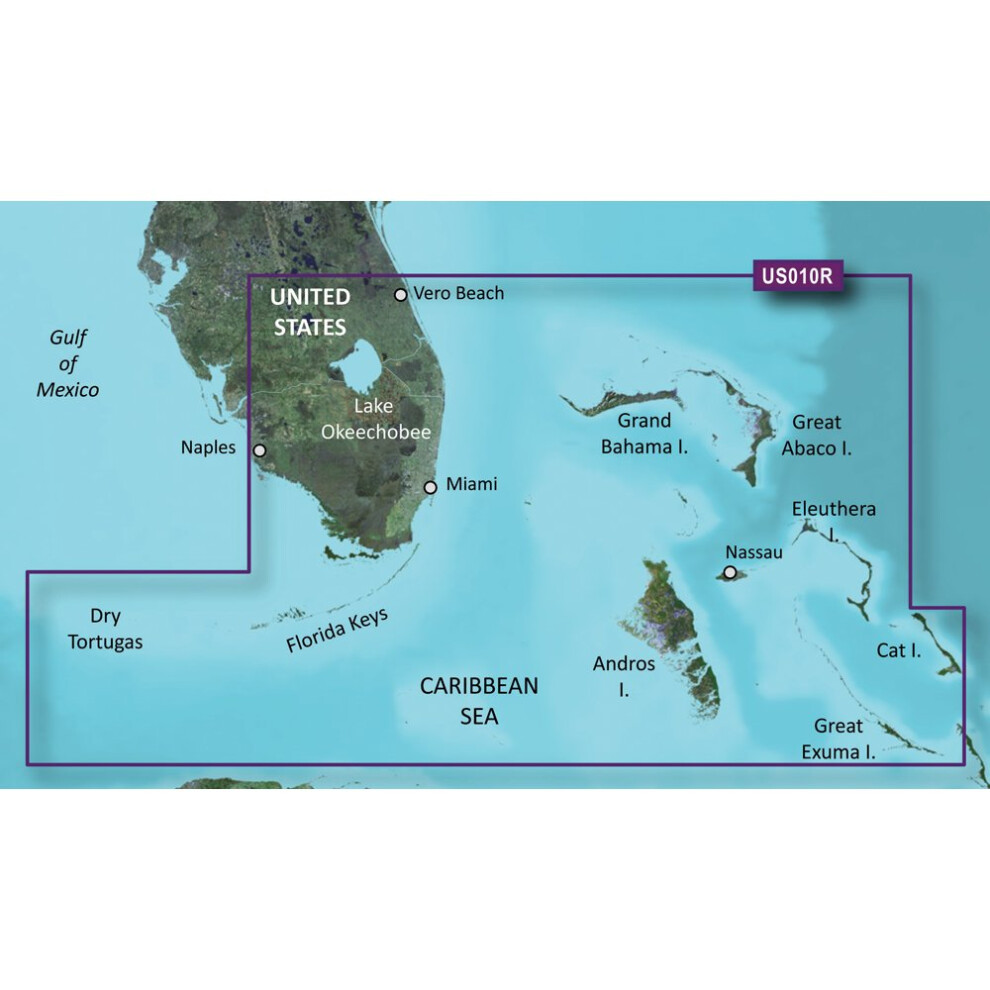 Garmin VUS010R Southeast Florida BLUECHART G2 Vision