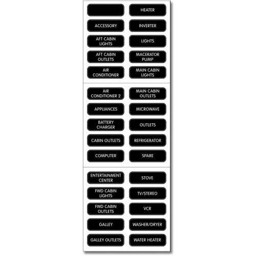 Label Kit  AC Panel  30 Basic Labels