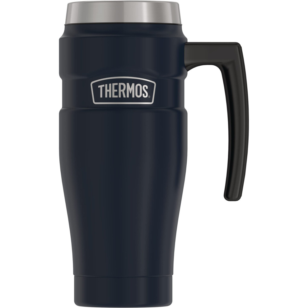 THERMOS Stainless King VacuumInsulated Travel Mug  16 Ounce  Midnight Blue