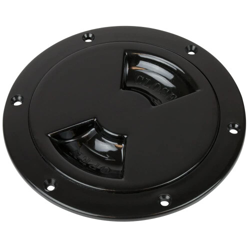SeaDog Smooth Quarter Turn Deck Plate  Black  5