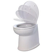 Jabsco Deluxe Flush Marine Toilet 17 Vertical Solenoid 24V Soft Close 580403024 Deluxe Flush Marine Toilet 17 Vertica