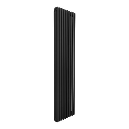 NES Home Traditional Radiator 1800 X 470 mm Vertical Triple Column Matte Black 1