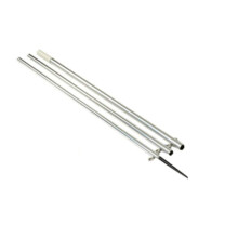 Lees Tackle Lees 185 Bright Silver Pole WBlack Spike Step Tube 15