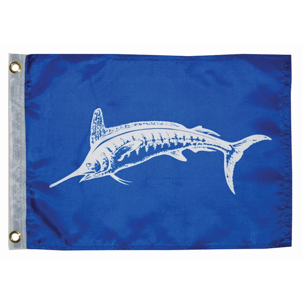 TAYLOR MADE PRODUCTS Fishermans Catch  White Marlin Flag  12 x 18 Show Off Your Fishing Expertise  Nylon Construction