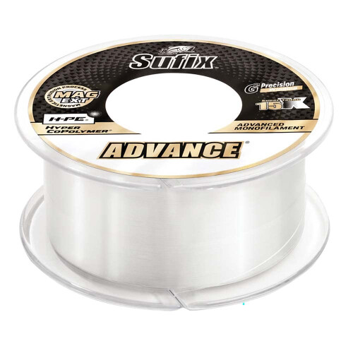 Sufix  Advance Monofilament Line  20 lbs Tested018 Diameter  330 Yards  Clear