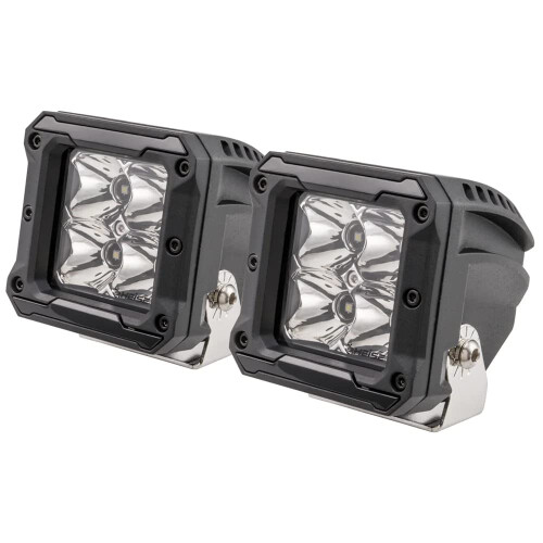 Heise  3 Inch 4 LED Cube Light  Spot Beam  2 Pack with Harness HEHCL2S2PK