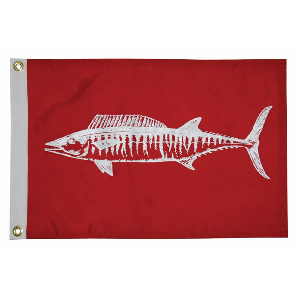 Taylor Made Products Fishermans Catch Red Wahoo Fish Boat Flag 12 x 18 200Denier WaterRepellent Nylon ScreenPrinted Fabric