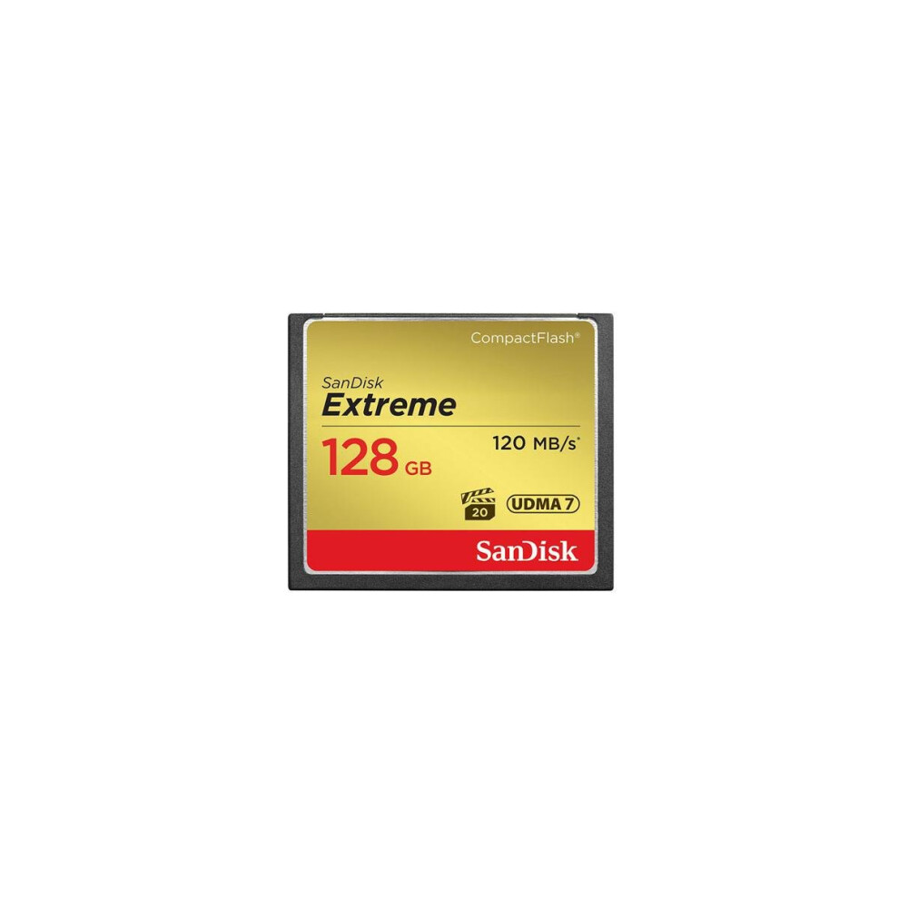 SanDisk SDCFXS128GA46 Extreme Memory Card 128 GB CompactFlash  Black