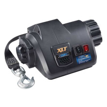 Fulton 500620 XLT Powered Electric Boat Trailer Winch with 15 Foot Winch Strap with Hook 7 000 lbs Capacity Wireless Remote I