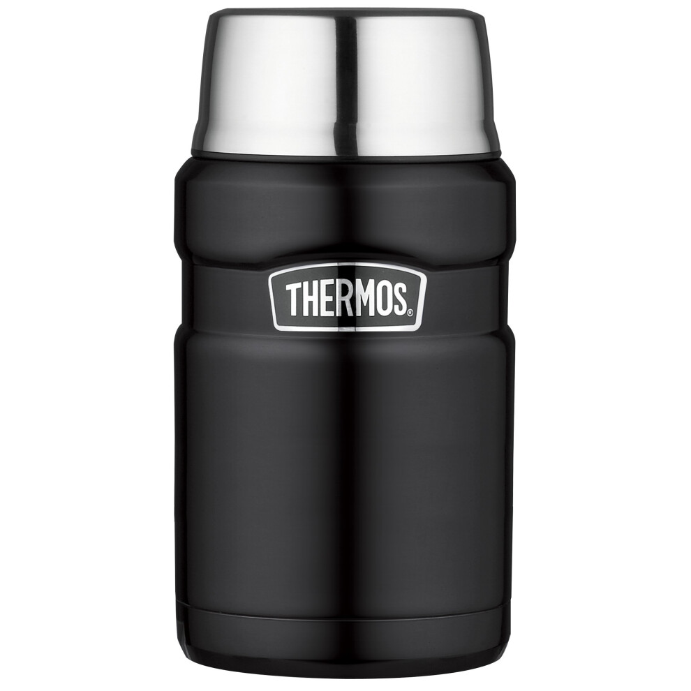 Thermos Stainless King 24 Ounce Food Jar  Matte Black SK3020BKTRI4