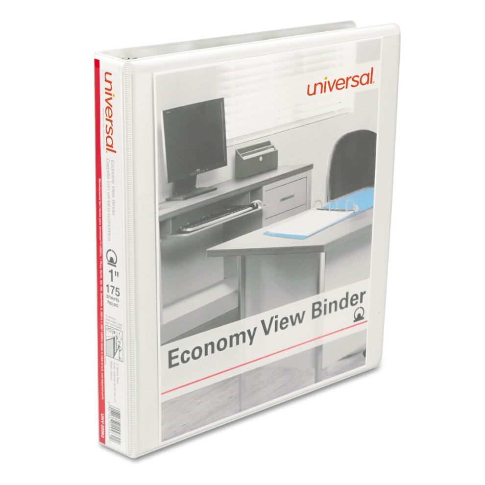 Universal 20962CT Round Ring Economy Vinyl View Binder  UNV20962CT