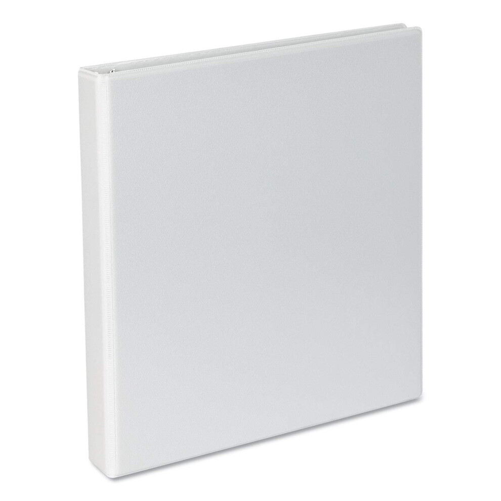 Economy DRing Vinyl View Binder  1in Capacity Set of 2 Color White