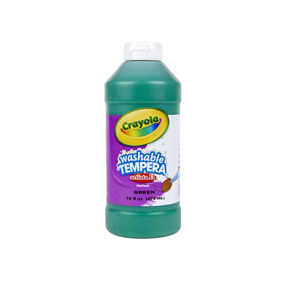 Crayola Artista II Washable Tempera Paint  Pint  Green