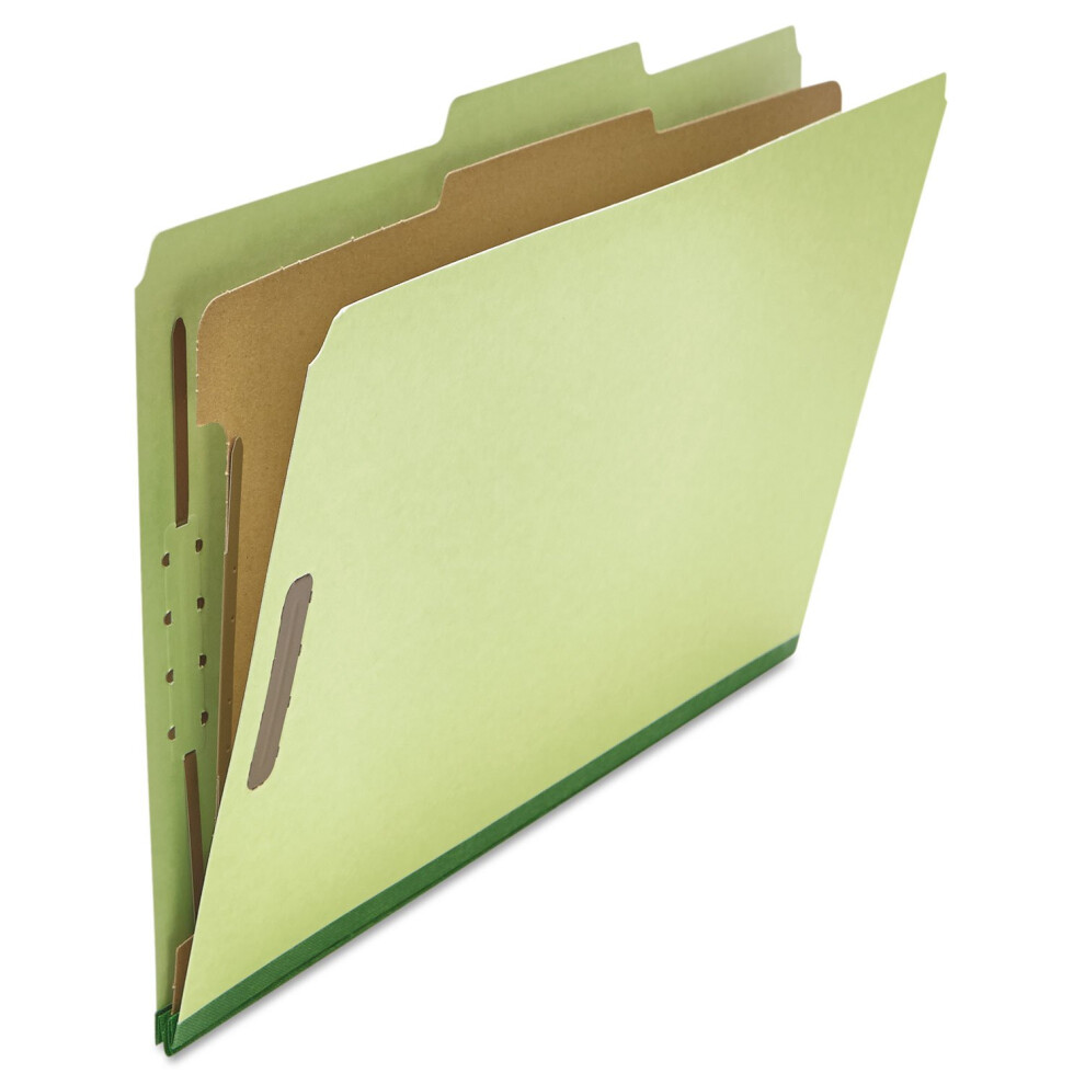 Universal UNV10261 4Section Pressboard Classification Folder  Legal  Green 10Box