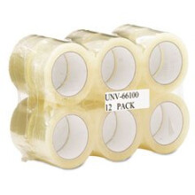 Universele 66100 Algemeen Doel Acryl Dozen Sealing Tape, 48mm x 100m, 3-Inch Kern, Transparant, 12/Verpakking