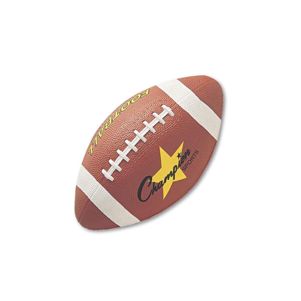 Champion Sports RFB3 Rubber Sports Ball  for Football  Junior Size  Brown