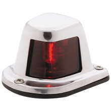 Attwood Marine 8634368 Attwood 1mile Deck Mount Red Sidelight 12v Stainless Steel Housing