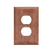 Whitecap Teak Teak Outlet Cover Receptacle Plate 2Pk
