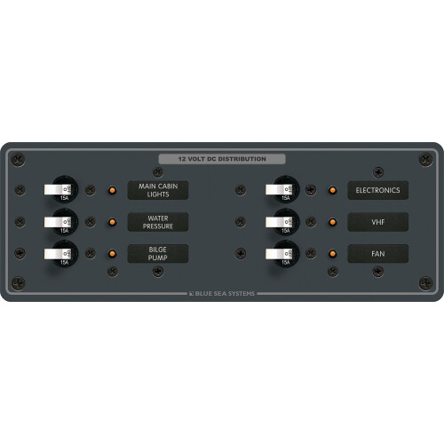 Blue Sea  8096BSS Panel DC 6pos H 10EA