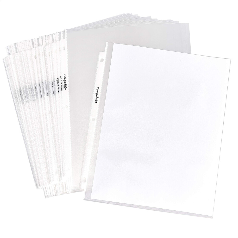 Amazon Basics Sheet Protector  NonGlare  100Pack  85 x 11  Clear