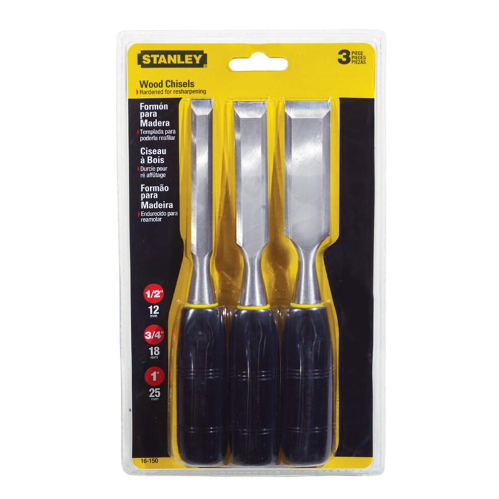 Stanley 3PC Wood Chisel Set