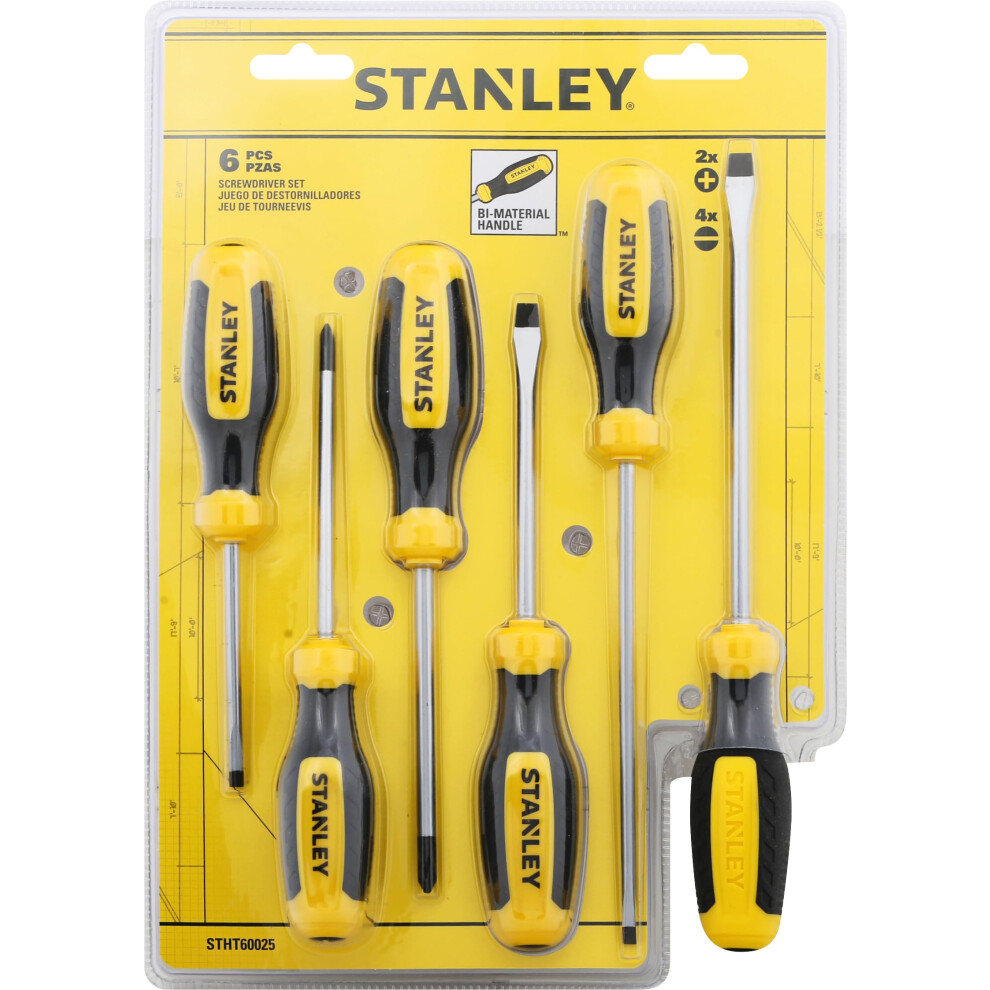 Stanley Stht60025 Fluted Standard Screwdriver Set  6Piece