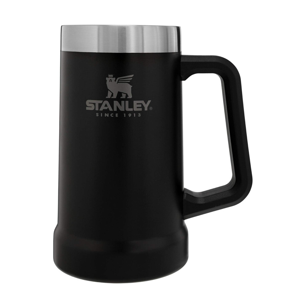 Stanley Adventure Big Grip Beer Stein 24 oz  Mug Keeps Beer Cold for Hours  Holds 2 Cans of Beer  Insulated Stainless Steel