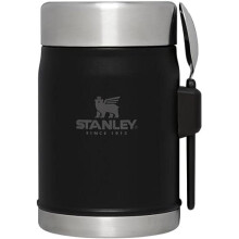 Stanley Classic Voedselpot + Spork 14oz Matte Zwart